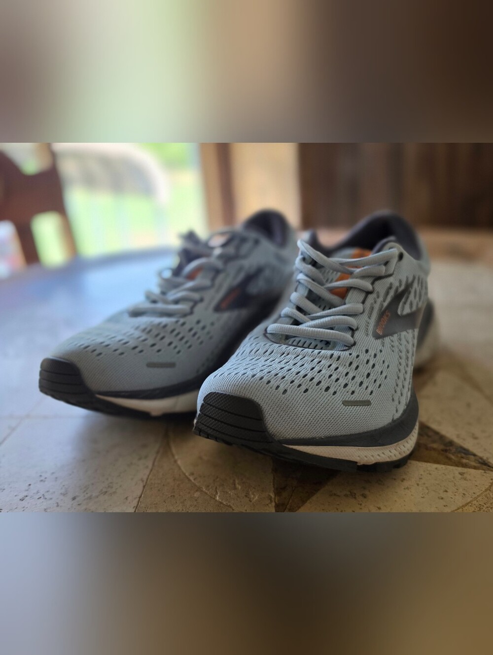 Brooks Ghost 13 Light Blue and Gray Running Shoes